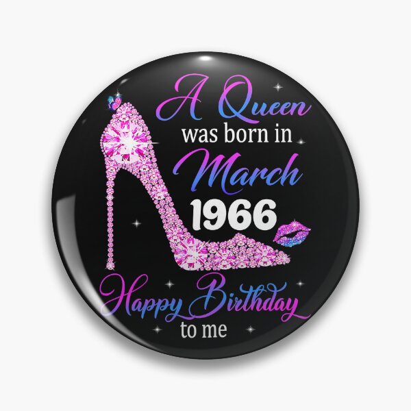 Item preview, A Queen Was Born In March 1966 Happy Birthday To Me Floral designed and sold by KathrineSandnes.