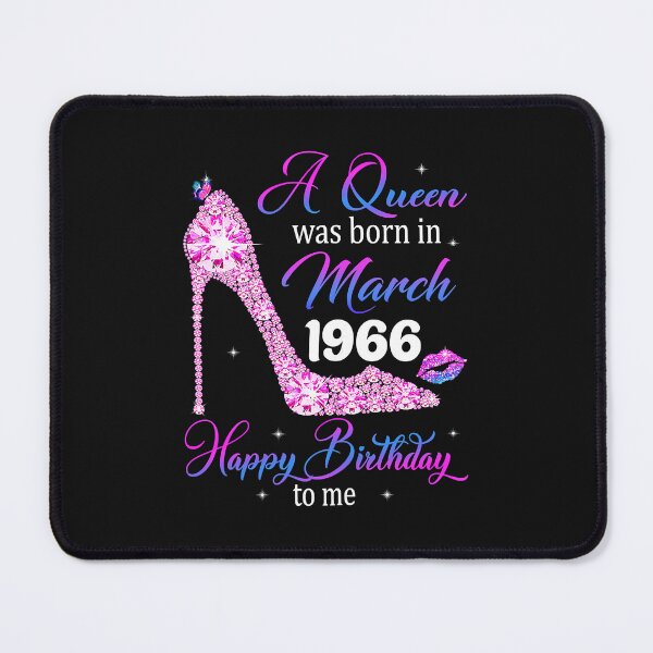 Item preview, A Queen Was Born In March 1966 Happy Birthday To Me Floral designed and sold by KathrineSandnes.