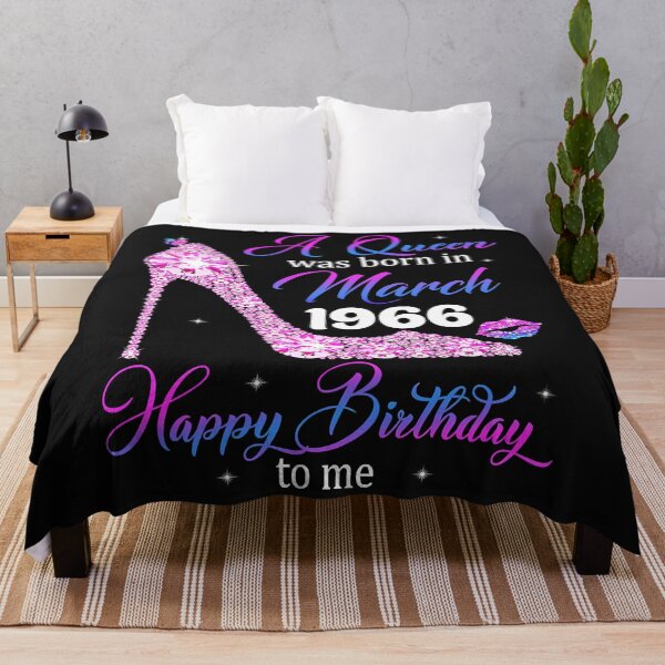 Item preview, A Queen Was Born In March 1966 Happy Birthday To Me Floral designed and sold by KathrineSandnes.
