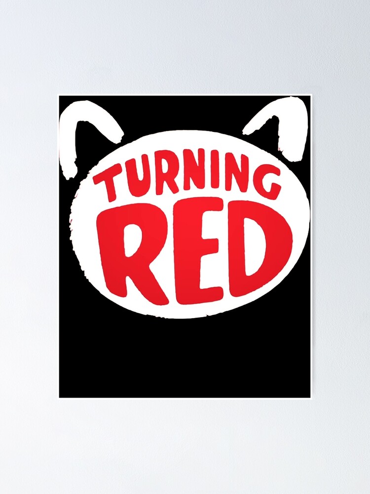 "Turning Red Movie Logo White And Red" Poster for Sale by