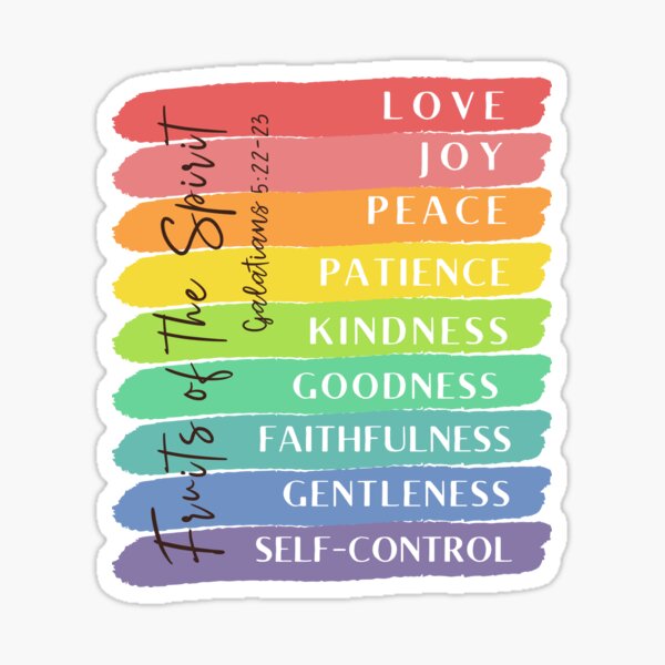 Galatians 5:22-23 Fruits of the Spirit Sticker
