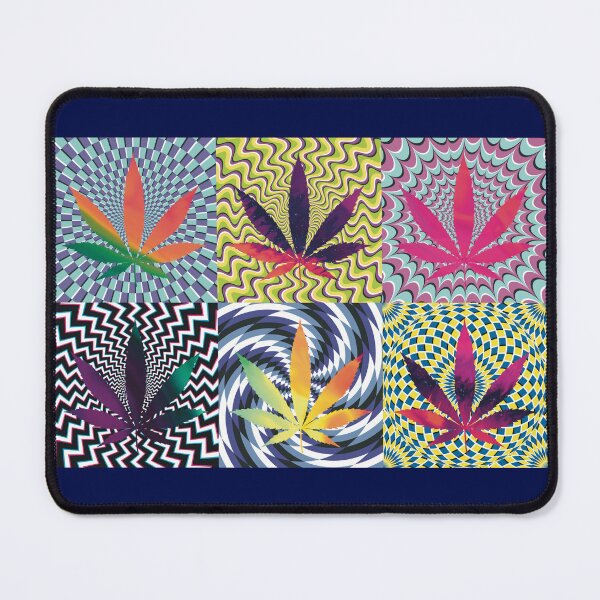 Item preview, Pot Leaf Pop Art with Retro Colorful Psychedelic Spirals with Colored Space Pot Leaf designed and sold by YomeHayin.