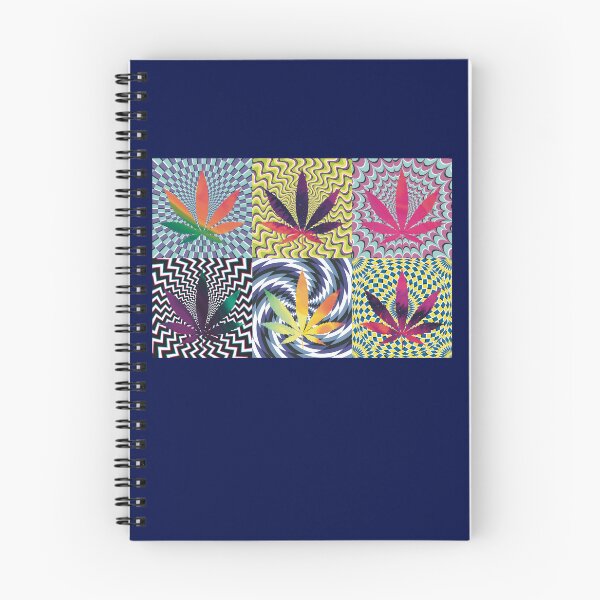 Item preview, Pot Leaf Pop Art with Retro Colorful Psychedelic Spirals with Colored Space Pot Leaf designed and sold by YomeHayin.