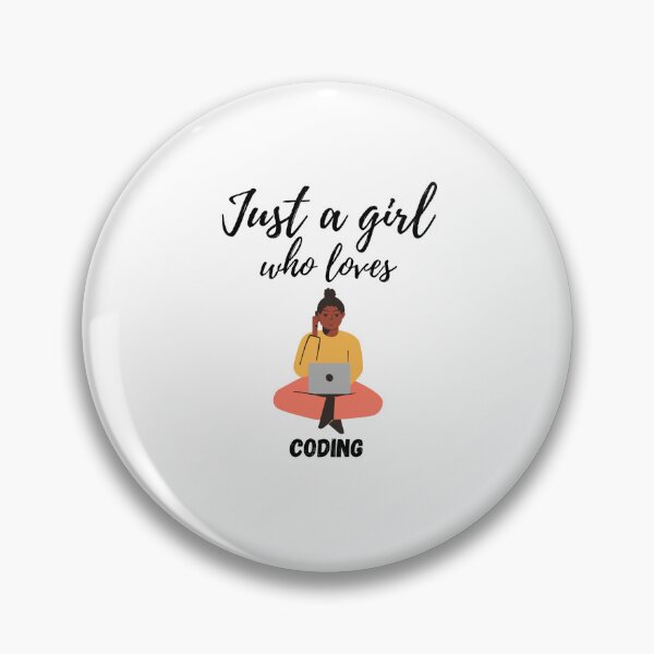 Item preview, Girl who loves coding - Text and girl with laptop designed and sold by Urvashi Patel.