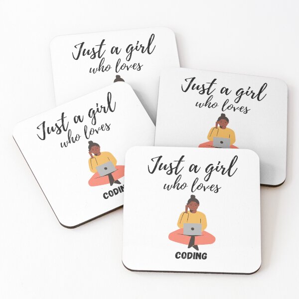 Item preview, Girl who loves coding - Text and girl with laptop designed and sold by Urvashi Patel.