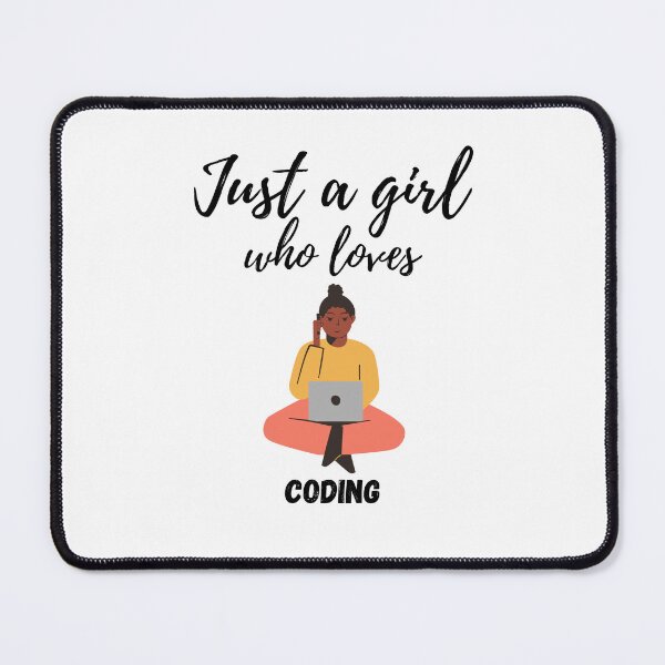 Item preview, Girl who loves coding - Text and girl with laptop designed and sold by Urvashi Patel.