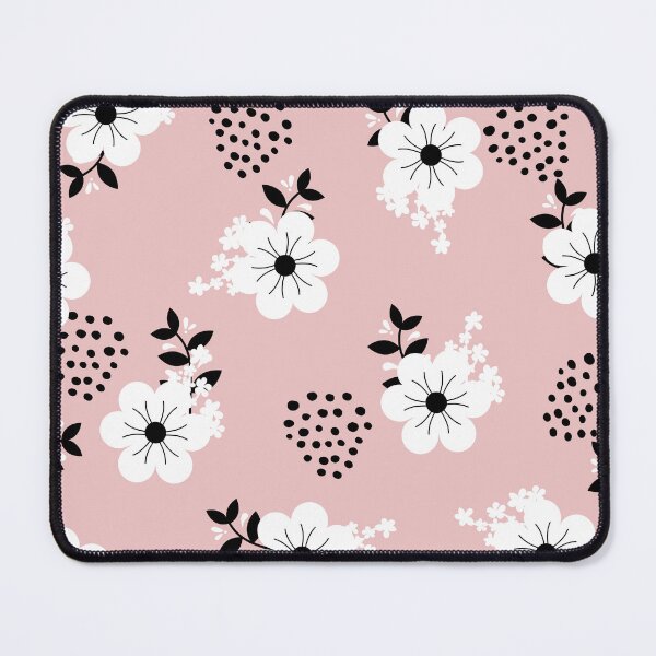 Item preview, Minimalistic White Flowers with Colorful Background (coral) designed and sold by Dorina Larsdotter.