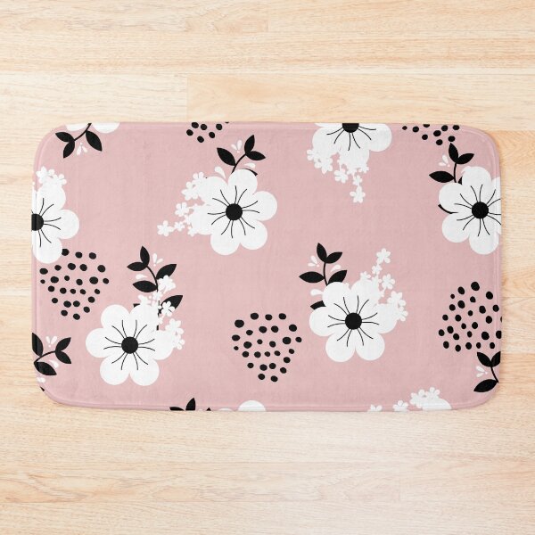 Item preview, Minimalistic White Flowers with Colorful Background (coral) designed and sold by Dorina Larsdotter.
