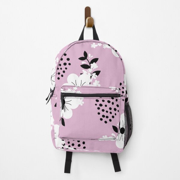 Item preview, Minimalistic White Flowers with Colorful Background (pink) designed and sold by Dorina Larsdotter.