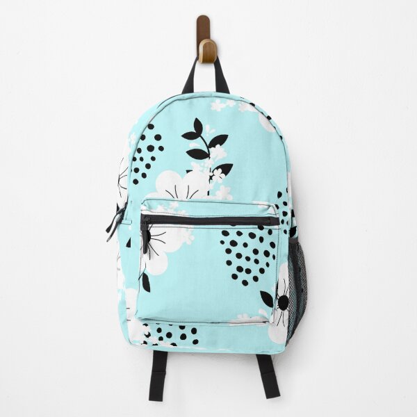 Item preview, Minimalistic White Flowers with Colorful Background (blue) designed and sold by Dorina Larsdotter.