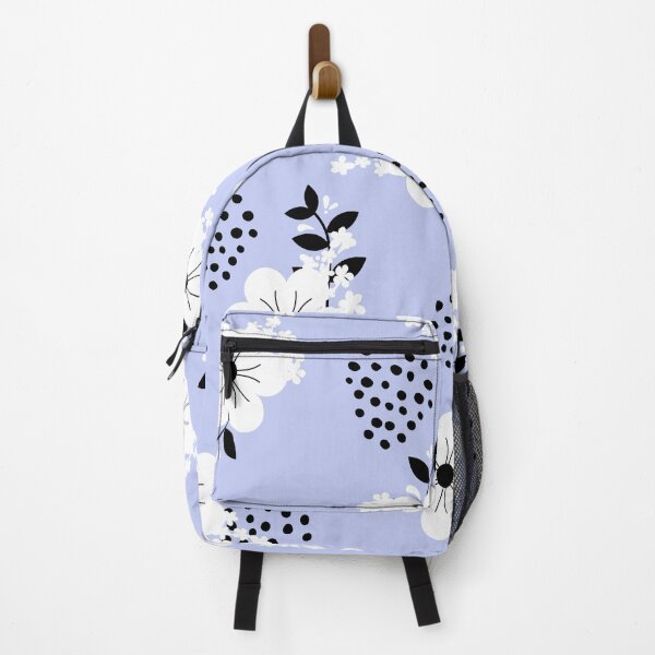 Item preview, Minimalistic White Flowers with Colorful Background (dark blue) designed and sold by Dorina Larsdotter.