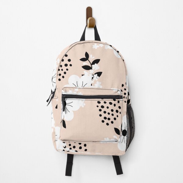 Item preview, Minimalistic White Flowers with Colorful Background (beige) designed and sold by Dorina Larsdotter.