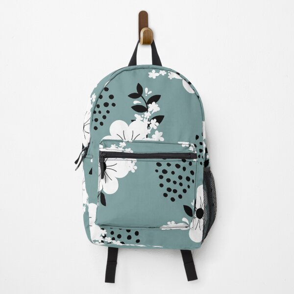 Item preview, Minimalistic White Flowers with Colorful Background (dark green) designed and sold by Dorina Larsdotter.