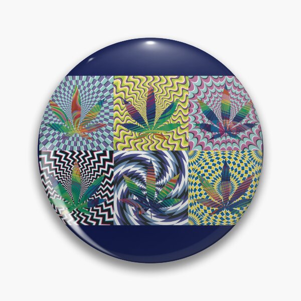 Artikelvorschau, Pot Leaf Pop Art with Retro Colorful Psychedelic Spirals with Colored Swirls Pot Leaf entworfen und verkauft von YomeHayin.