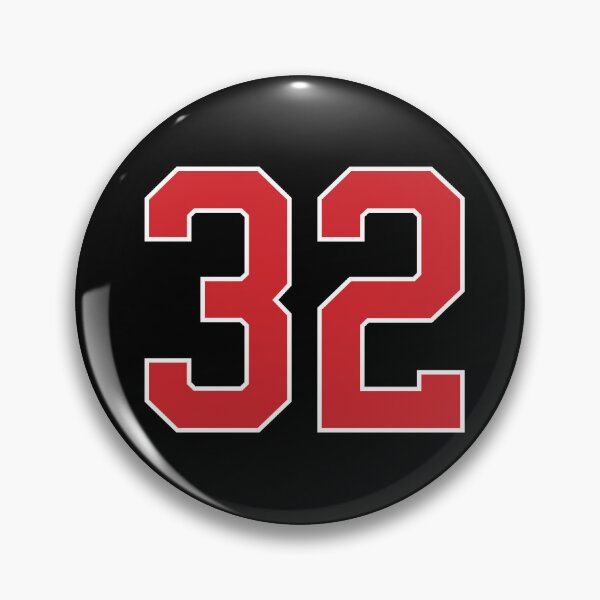 Item preview, Sports Number 32, red black color lucky sport thirty two designed and sold by ArtIsParty.