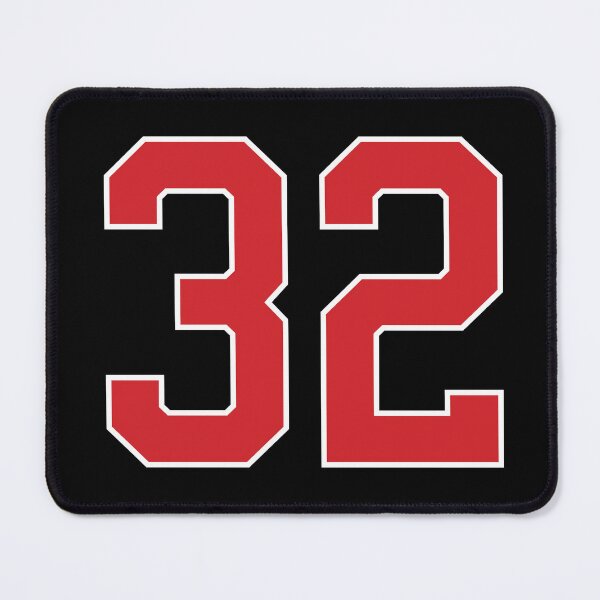 Item preview, Sports Number 32, red black color lucky sport thirty two designed and sold by ArtIsParty.