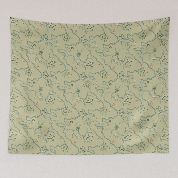 Item preview, Adventure Map Hand Drawn Pattern designed and sold by haximica.