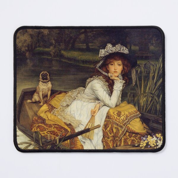 Item preview, Young Lady in a Boat by Tissot - Vintage Art designed and sold by RickE.