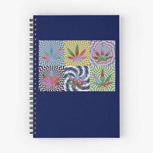 Item preview, Pot Leaf Pop Art with Retro Colorful Psychedelic Spirals with Colored Swirls Pot Leaf designed and sold by YomeHayin.