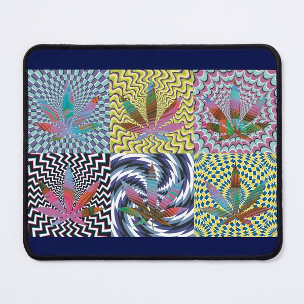 Item preview, Pot Leaf Pop Art with Retro Colorful Psychedelic Spirals with Colored Swirls Pot Leaf designed and sold by YomeHayin.