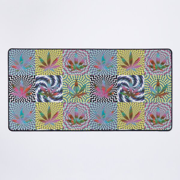 Item preview, Pot Leaf Pop Art with Retro Colorful Psychedelic Spirals with Colored Swirls Pot Leaf designed and sold by YomeHayin.