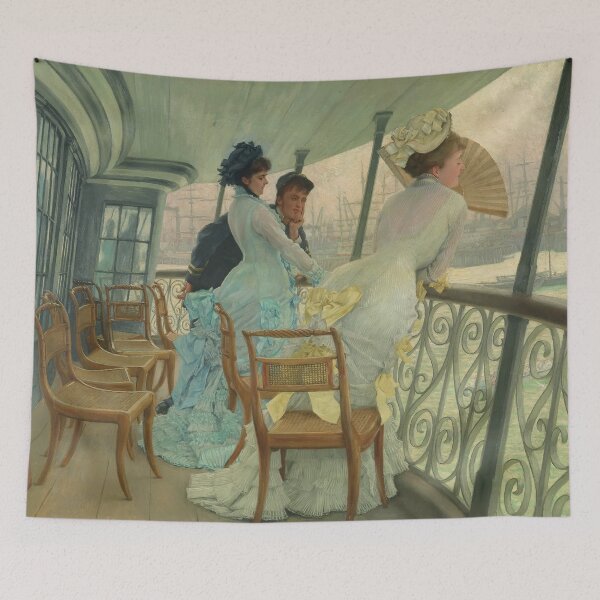 Item preview, The Gallery of HMS Calcutta, Portsmouth Harbour by Tissot - Vintage Art designed and sold by RickE.
