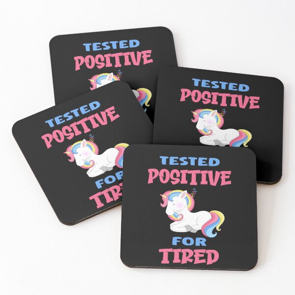 Item preview, Tested positive for tired - pajamas Tshirt go to sleep tired girls like unicorns designed and sold by Gordenwear.