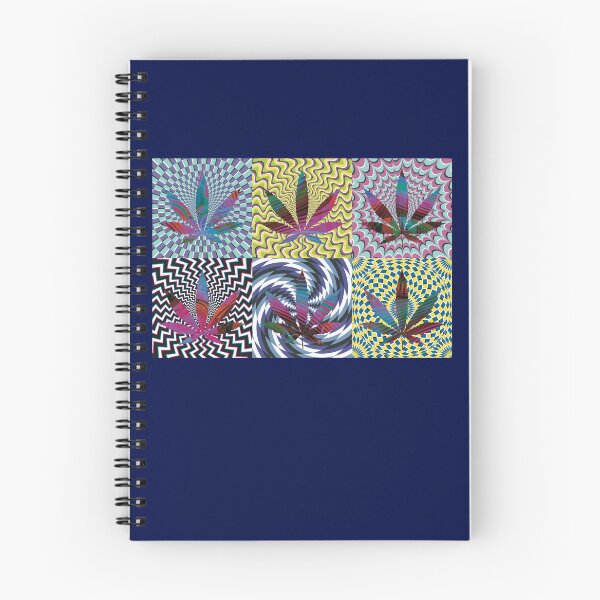 Item preview, Pot Leaf Pop Art with Retro Colorful Psychedelic Spirals with Colored Swirls Pot Leaf designed and sold by YomeHayin.