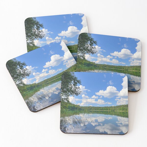 Item preview, Mirror reflection of clouds in lake water designed and sold by studio838.
