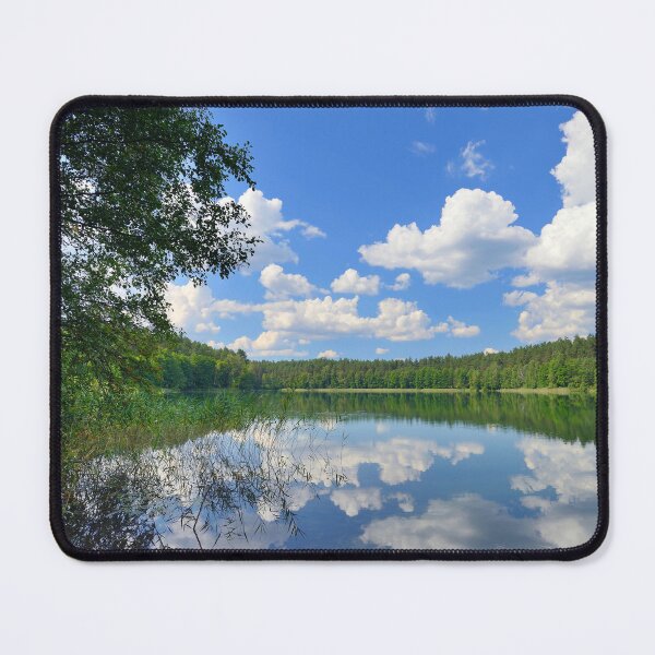 Item preview, Mirror reflection of clouds in lake water designed and sold by studio838.