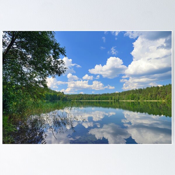 Item preview, Mirror reflection of clouds in lake water designed and sold by studio838.