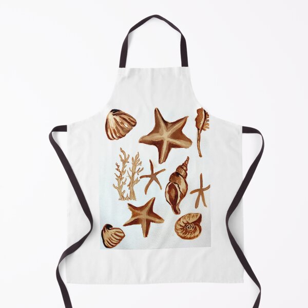 Item preview, Summer shells pattern in coffee designed and sold by Ala Lopatniov.