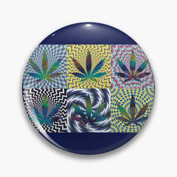 Artikelvorschau, Pot Leaf Pop Art with Retro Colorful Psychedelic Spirals with Colored Swirls Pot Leaf entworfen und verkauft von YomeHayin.