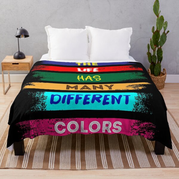 Item preview, A theme with 6 different color bars and the slogan The Life Has Many Different Colors designed and sold by velisani.