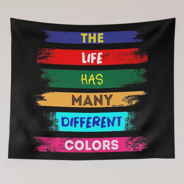 Item preview, A theme with 6 different color bars and the slogan The Life Has Many Different Colors designed and sold by velisani.
