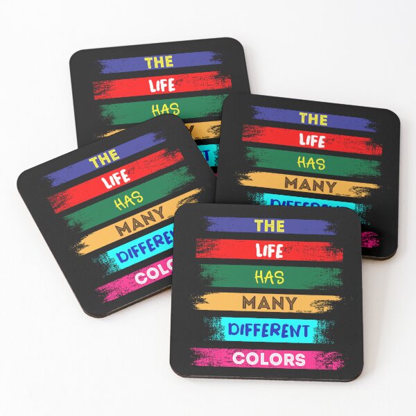 Item preview, A theme with 6 different color bars and the slogan The Life Has Many Different Colors designed and sold by velisani.