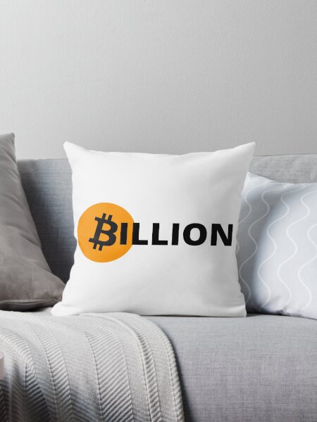 bitcoin billion - crypto bitcoin - crypto art - white pillows