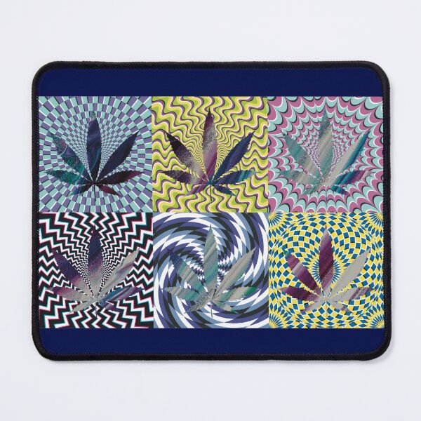 Item preview, Pot Leaf Pop Art with Retro Colorful Psychedelic Spirals with Colored Swirls Pot Leaves designed and sold by YomeHayin.