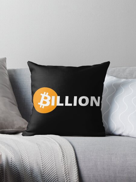 bitcoin billion - crypto bitcoin - crypto art - black pillows