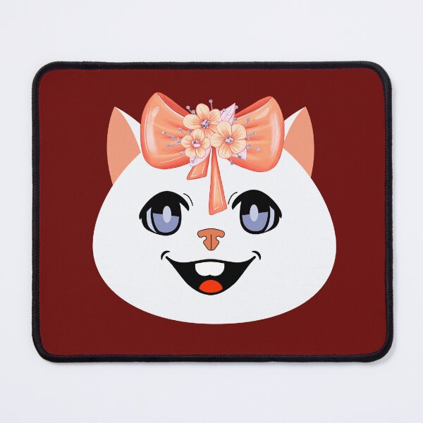 Item preview, Cat face with bow with flowers. Smiling cat. sweet cat designed and sold by EMIPRINCESS.