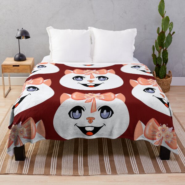Item preview, Cat face with bow with flowers. Smiling cat. sweet cat designed and sold by EMIPRINCESS.