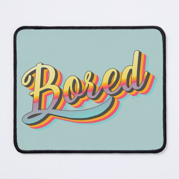 Item preview, Colorful Retro BORED slogan designed and sold by TrulyEpoque.