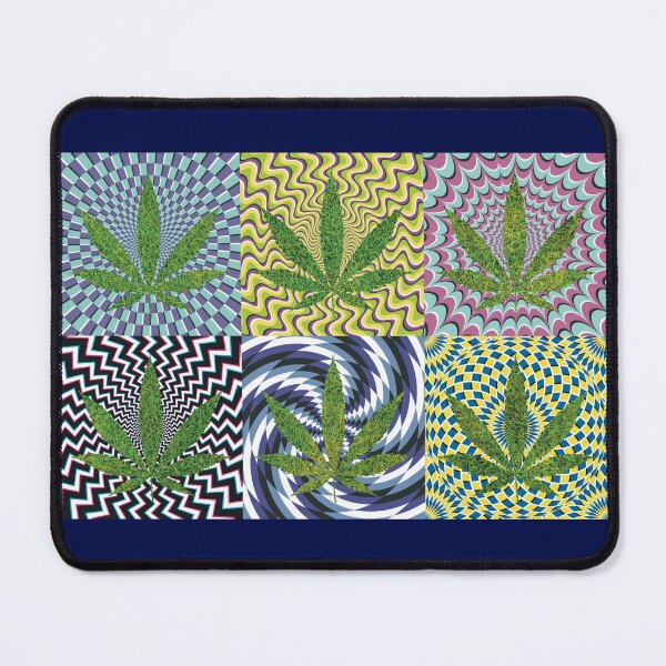 Item preview, Pot Leaf Pop Art with Retro Colorful Psychedelic Spirals with Grass Pot Leaves designed and sold by YomeHayin.