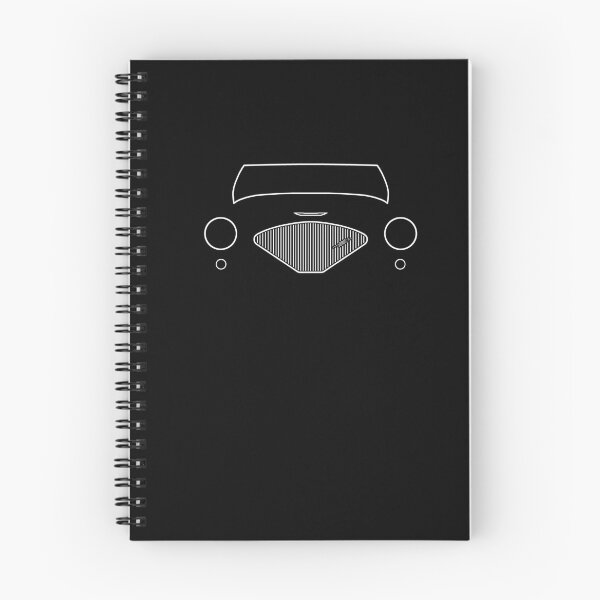 Item preview, Austin-Healey 100 1950s classic car white outline graphic  designed and sold by soitwouldseem.