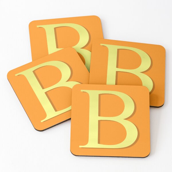 Item preview, The Letter B Gold on Orange 5748 designed and sold by Art in My Loft.