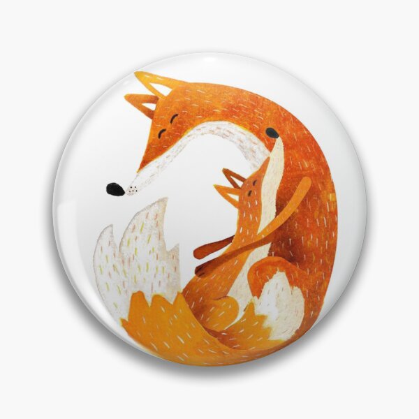 Aperçu de l'œuvre renard mère et bébé illustration créée et vendue par RedShop24.