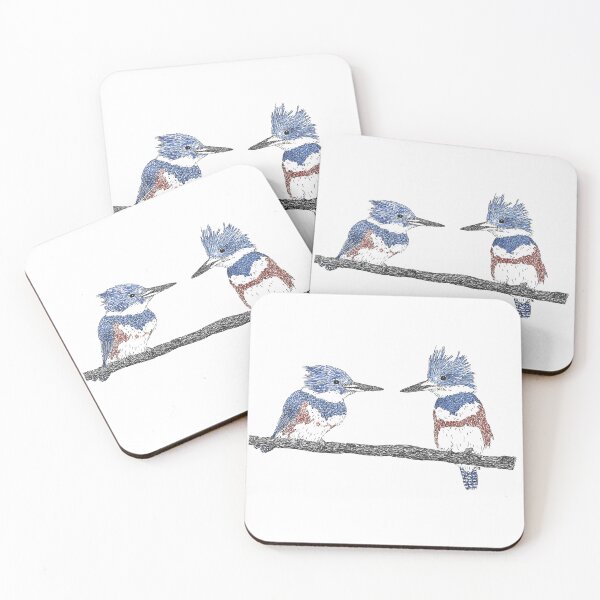 Item preview, Belted Kingfishers designed and sold by obirdleyart.