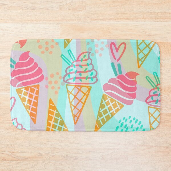 Item preview, pastel pink and blue swirl ice cream pattern designed and sold by Beeroclock.
