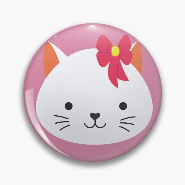 Item preview, Cute cat face with pink bow. sweet cat lovely kitty. designed and sold by EMIPRINCESS.
