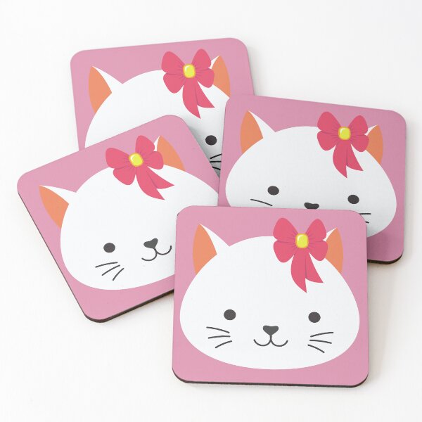 Item preview, Cute cat face with pink bow. sweet cat lovely kitty. designed and sold by EMIPRINCESS.